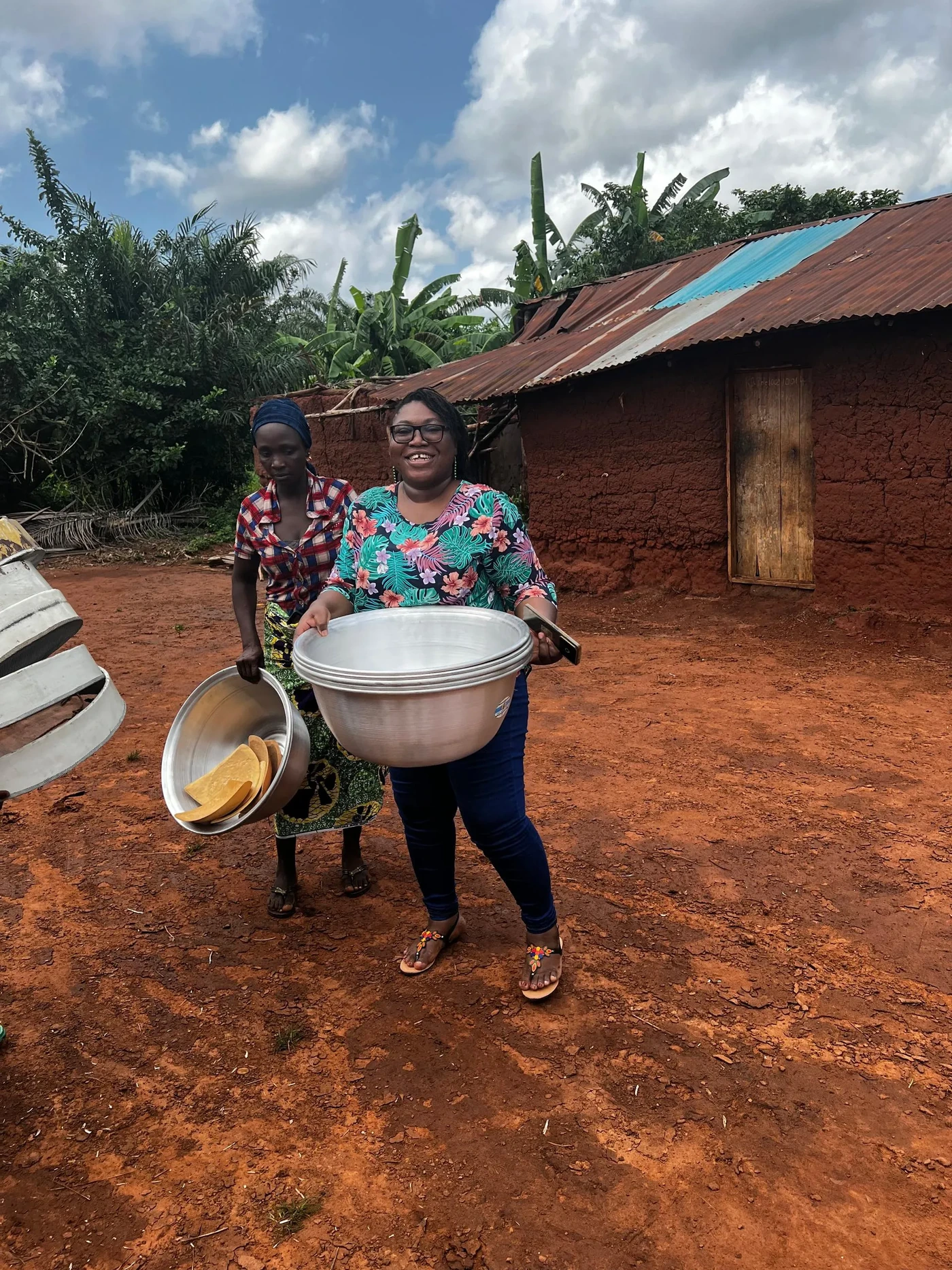 Transformation du manioc en gari