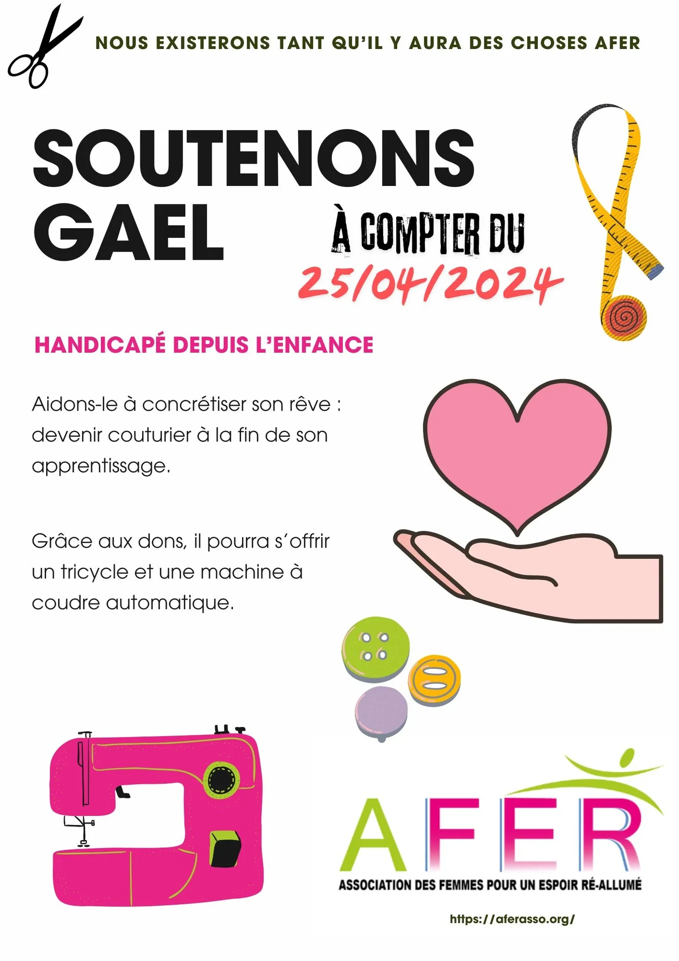 Soutien à Gaël - Appel aux dons