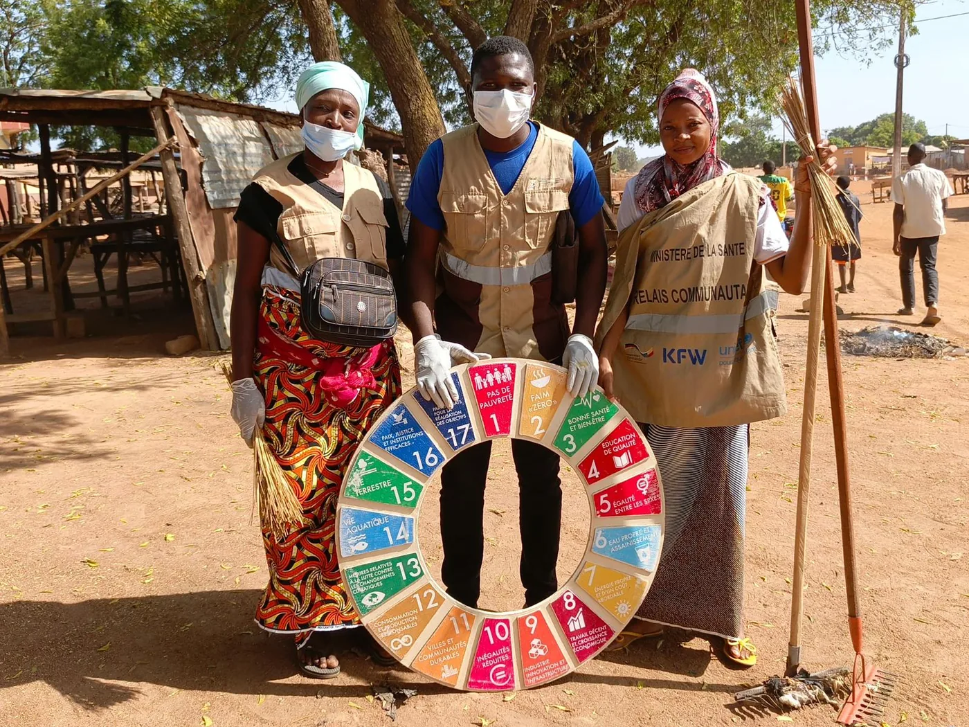 Participants avec la roue des ODD